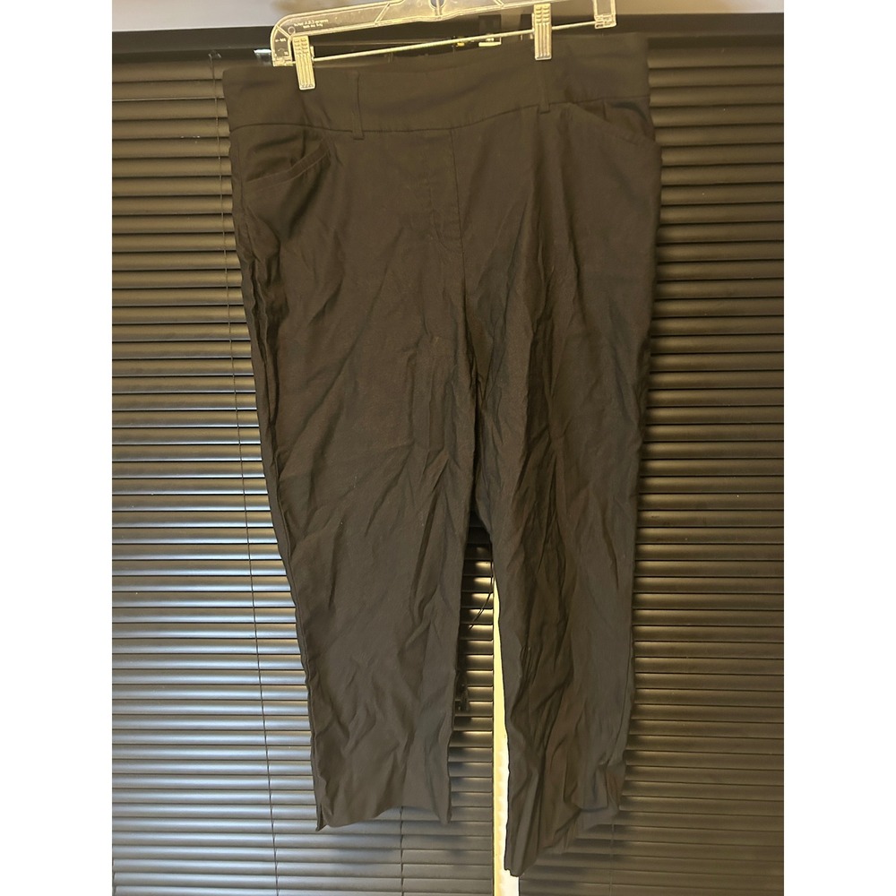 Hilary Radley Pants Womens 14 Black Stretch Slim Ankle Workwear D5137-1626S